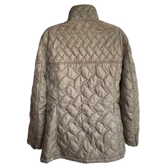 Lands End Olive Green Quilted Jacket Perfect for Fall size M - Picture 9 of 11